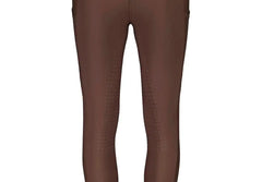 Chocolate equestrian leggings front view 