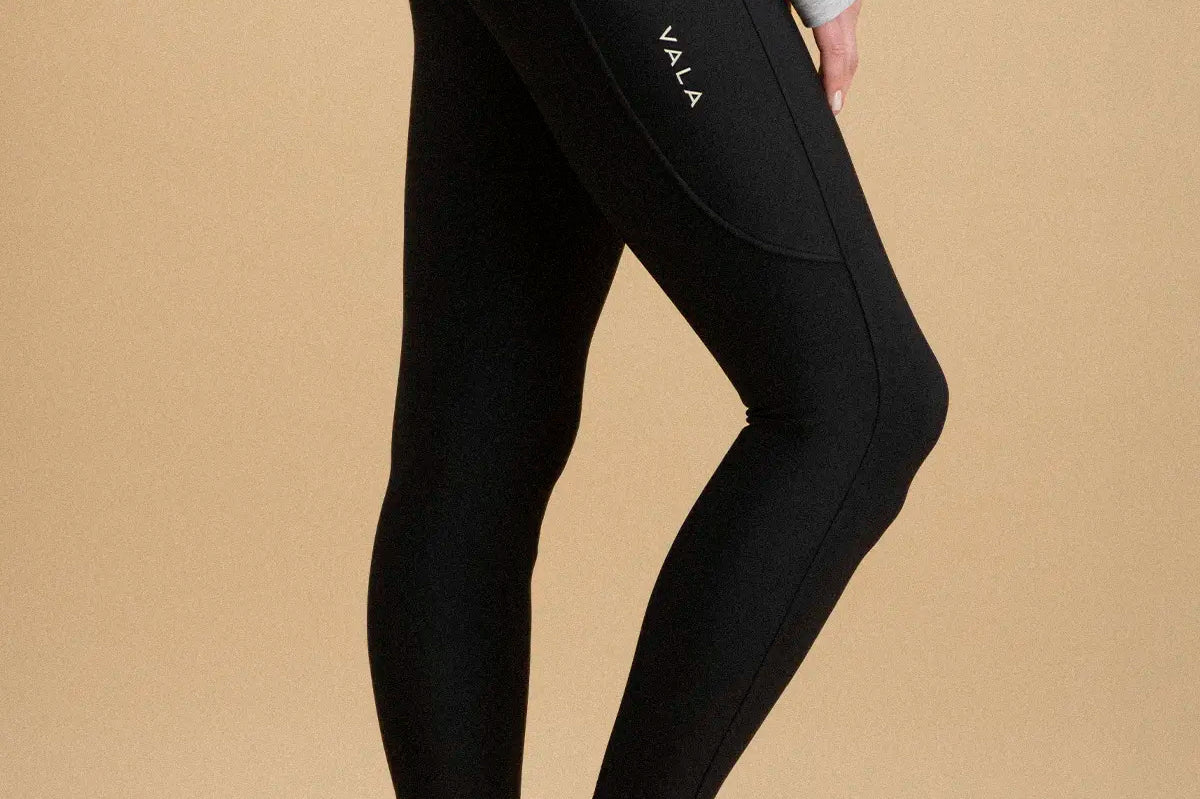 Black Horse Riding Leggings Side View 